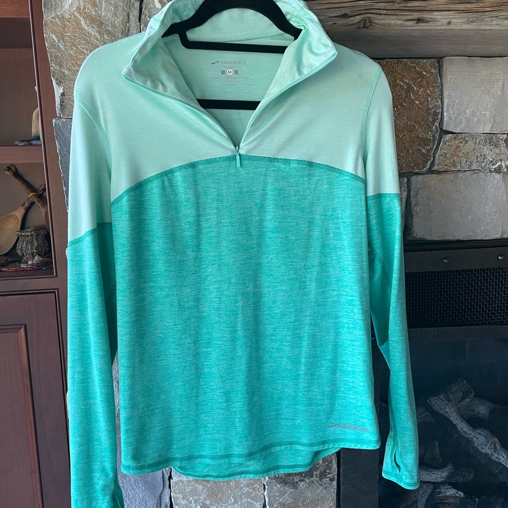 Brooks Women's Teal Quarter-Zip Sweatshirt